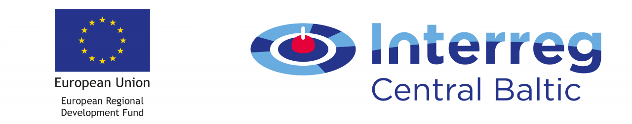 Euroopan unionin ja Interreg Central Balticin logot.
